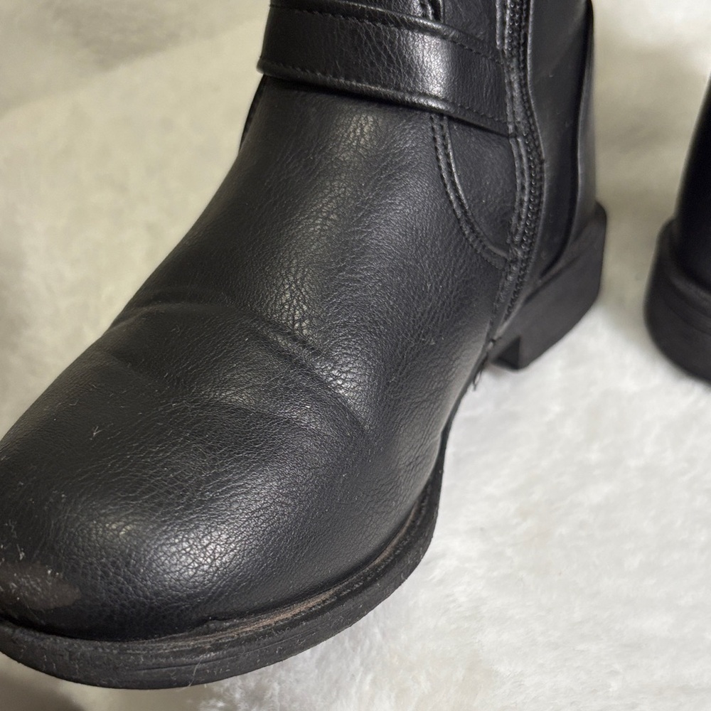 Black Girls's Riding Boots - Picture 5 of 9